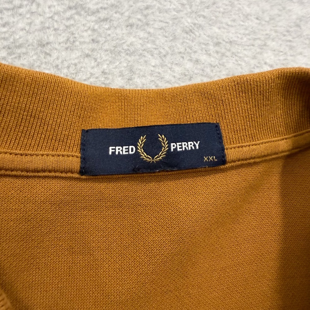 Fred Perry Shirt Mens 2XL Tan Short Sleeve Polo XXL - Picture 6 of 9